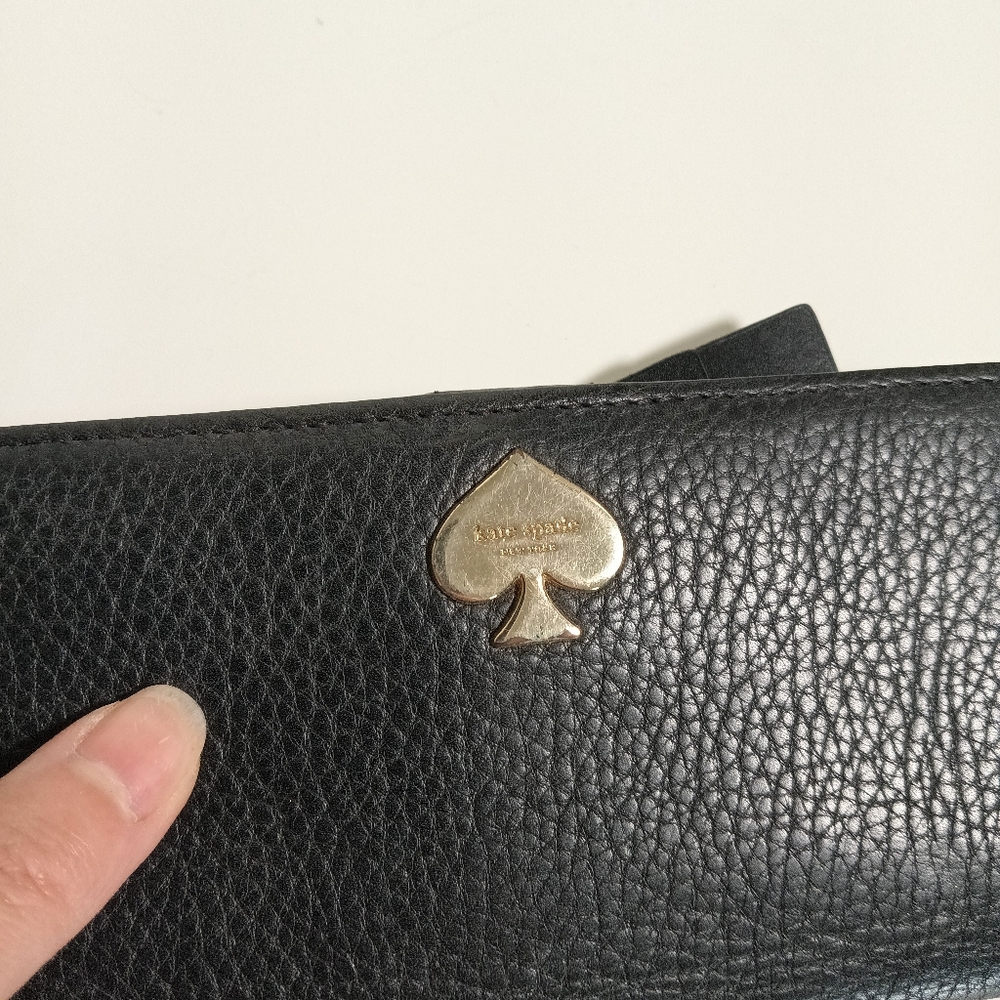 Kate Spade Black Leather Snap Wallet - Picture 5 of 6
